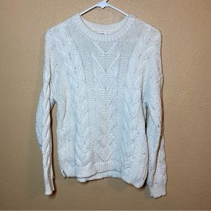 MARINE LAYER Ivory Cable Knit Sweater Size Extra Small
